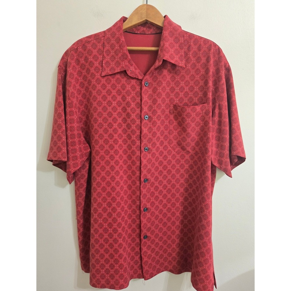 EUC Toscano Patrick Assaraf Men's 2XL Silk Blend Resort Shirt Vacation Vintage